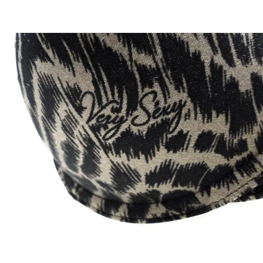 Victoria's Secret 34C Very Sexy Animal Print‎ Bikini Top Black Bronze Halter